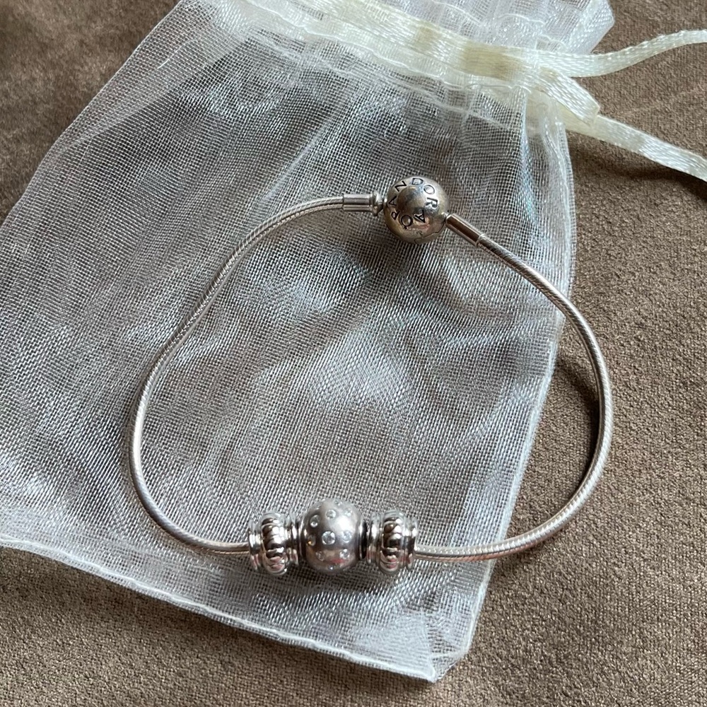 Pandora Snake Essence Bracelet w/ Retired Joy Essence Charms